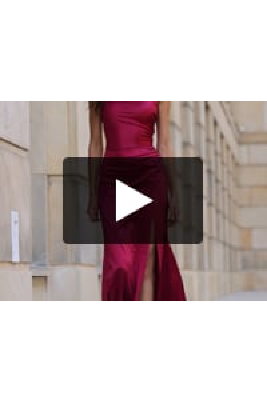 Rochie lunga din satin burgundy cu un umar gol Inez Rochie lunga din satin burgundy cu un umar gol Inez 2 - dyandra.ro