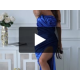 Rochie eleganta lunga din satin albastra mulata cu umerii goi si trandafir pe bust GlamourB 3 - dyandra.ro