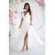 Rochie cununie civila alba, lunga, din tulle, cu floare decorativa, vaporoasa, Dyandra Rochie cununie civila alba, lunga, din tulle, cu floare decorativa, vaporoasa, Dyandra 2 - dyandra.ro