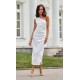 Rochie cununie civila lunga, din satin, alba, cu un umar gol, Lamia Rochie cununie civila lunga, din satin, alba, cu un umar gol, Lamia 2 - dyandra.ro
