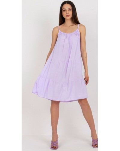 Rochie midi lila din vascoza vaporoasa cu volane Amedia Rochie midi lila din vascoza vaporoasa cu volane Amedia - dyandra.ro