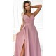 Rochie lunga eleganta roz pudrat petrecuta Scarlett Rochie lunga eleganta roz pudrat petrecuta Scarlett 6 - dyandra.ro