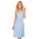Rochie de vara eleganta midi, baby blue, plisata, Karima Rochie de vara eleganta midi, baby blue, plisata, Karima 2 - dyandra.ro