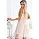 Rochie scurta eleganta baby doll din tulle bej Amirah Rochie scurta eleganta baby doll din tulle bej Amirah 3 - dyandra.ro