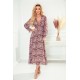 Rochie midi din chiffon maro boho Carly Rochie midi din chiffon maro boho Carly 5 - dyandra.ro