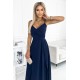 Rochie lunga bleumarin petrecuta Scarlett 4 - dyandra.ro