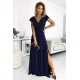 Rochie lunga din glitter bleumarin Cristaliza Rochie lunga din glitter bleumarin Cristaliza 2 - dyandra.ro