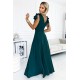 Rochie lunga eleganta verde petrecuta Soranya Rochie lunga eleganta verde petrecuta Soranya 3 - dyandra.ro