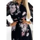Rochie neagra cu flori roz plisata midi cu maneca lunga vaporoasa Ruth Rochie neagra cu flori roz plisata midi cu maneca lunga vaporoasa Ruth 7 - dyandra.ro