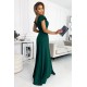 Rochie lunga verde din glitter petrecuta crapata pe picior Cristaliza Rochie lunga verde din glitter petrecuta crapata pe picior Cristaliza 3 - dyandra.ro