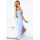 Rochie midi mulata baby blue bodycon cu umeri goi CallieN Rochie midi mulata baby blue bodycon cu umeri goi CallieN 3 - dyandra.ro