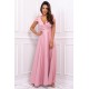 Rochie lunga roz pastel cu umerii goi din brocard Gala Rochie lunga roz pastel cu umerii goi din brocard Gala 4 - dyandra.ro
