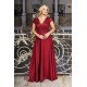 Rochie lunga eleganta XXL din dantela si paiete burgundy Arianza Rochie lunga eleganta XXL din dantela si paiete burgundy Arianza 3 - dyandra.ro