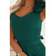 Rochie eleganta lunga verde cu floare pe bust MoniqueW Rochie eleganta lunga verde cu floare pe bust MoniqueW 5 - dyandra.ro