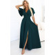 Rochie eleganta lunga verde smarald vaporoasa petrecuta Kasandra Rochie eleganta lunga verde smarald vaporoasa petrecuta Kasandra 2 - dyandra.ro