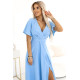 Rochie eleganta lunga baby blue vaporoasa petrecuta Kasandra 4 - dyandra.ro