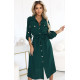 Rochie tip camasa verde midi cu maneca lunga Asiyah 2 - dyandra.ro