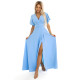 Rochie eleganta lunga baby blue vaporoasa petrecuta Kasandra 2 - dyandra.ro