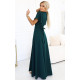 Rochie eleganta lunga verde smarald vaporoasa petrecuta Kasandra Rochie eleganta lunga verde smarald vaporoasa petrecuta Kasandra 3 - dyandra.ro