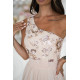 Rochie eleganta lunga din tulle bej cu paiete vaporoasa cu un umar gol Amaryllis Rochie eleganta lunga din tulle bej cu paiete vaporoasa cu un umar gol Amaryllis 4 - dyandra.ro