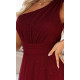 Rochie eleganta lunga burgundy vaporoasa cu glitter si un umar gol Azzurra Rochie eleganta lunga burgundy vaporoasa cu glitter si un umar gol Azzurra 4 - dyandra.ro
