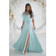 Rochie eleganta lunga menta cu paiete vaporoasa Azaliya Rochie eleganta lunga menta cu paiete vaporoasa Azaliya 2 - dyandra.ro